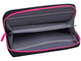 Пенал мягкий 1 отделение, 1 карман Berlingo "Black and pink" 215*95*44 мм,, полиэстер, внутр. органа