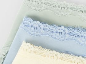 Трусы-бразилиана с кружевом, 3 шт., Желтый