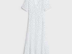 Платье на запах из креповой вискозы, Белый