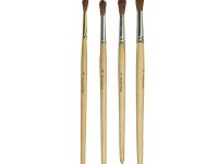 Кисть колонок №7 круглая ЦТИ длинная ручка