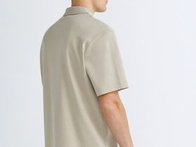 Поло с имитацией второго слоя, Бежевый