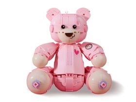 JK8135 Конструктор Розовый Мишка Тэдди с розой