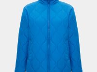 Стеганая утепленная куртка с воротником-стойкой