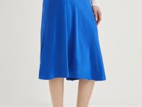 Атласная юбка миди