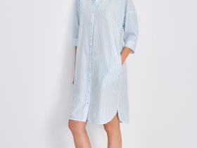 Платье-рубашка в полоску