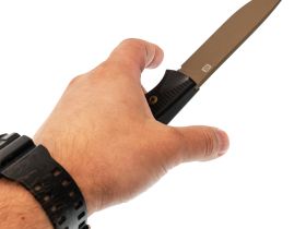 Нож Hot Knife Hoot, сталь D2 cerakote bronze, рукоять G10, черный
