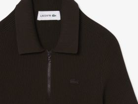 Плиссированное платье Lacoste с воротником-поло