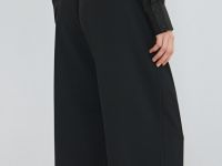 Широкие брюки с эластичным поясом, Черный