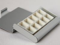 Пенал для красок металлический, 10 кювет, пустой