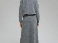 Вязаная юбка силуэта трапеция