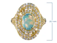 Кольцо из желтого золота с опалом э0327кц02260366_white