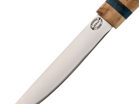 Походный нож Северный средний, сталь 65Х13, карельская береза с цветной вставкой