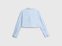 Укороченная рубашка для девочек, Голубой