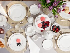 Тарелка Emboss White I