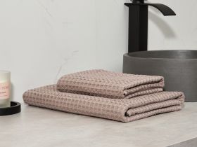 Полотенце вафельное Lorgo, коричневое