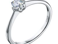 Помолвочное кольцо из белого золота э4712кц02220204