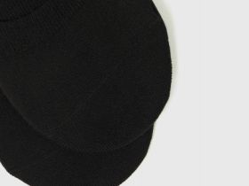 Носки-подследники из хлопка, 2 пары, Черный