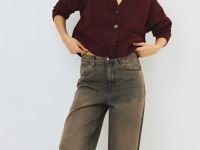 Кардиган из мягкой пряжи с шерстью, Фиолетовый