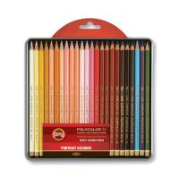 Набор карандашей цветных Koh-I-Noor "Polycolor Portrait 3824" 24 цв, заточен., метал. пенал
