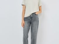 Джинсы Mom с высокой посадкой, Серый