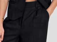 Брюки прямого кроя изо льна