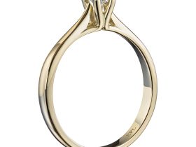 Помолвочное кольцо из желтого золота с бриллиантом э0301кц11154200