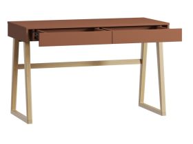 Письменный стол Берлин-2 121x56 Терракотовый/Натуральный