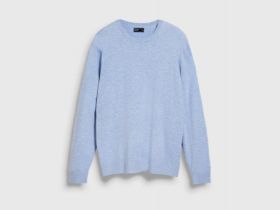 Базовый вязаный джемпер, Голубой