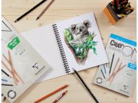 Блокнот-склейка Clairefontaine "Cray'ON" А3 50 л 120 г, мелкозернистый