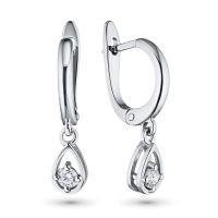 Серьги из белого золота с бриллиантами э4701сг01132700