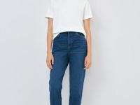 Джинсы Mom с высокой посадкой, Синий