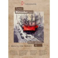 Альбом-склейка для акварели Hahnem?hle "Toned" А5 20 л 200 г, целлюлоза 100%, мел. зерно, бежевый