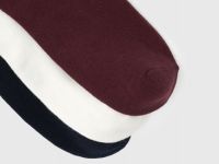 Высокие носки в рубчик с поддержкой стопы, 3 пары, Синий