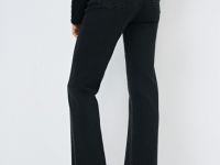 Джинсы клёш с высокой посадкой, Серый