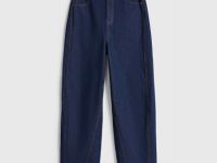 Джинсы Barrel с высокой посадкой, Синий