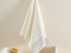 Полотенце махровое Punto, кремовое