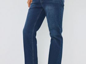 Прямые джинсы, Синий