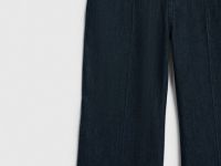 Джинсы клёш с высокой посадкой, Синий