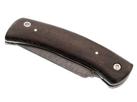 Складной нож Аляска, сталь дамаск, коллекционный фолдер, рукоять венге