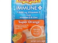 Emergen-C, Immune +, витамин C, витамин D и цинк, супер-апельсин, 30 пакетиков по 9,3 г (0,33 унции)