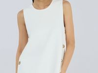 Топ с пуговицами, Белый