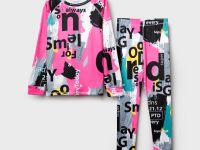 Термокомплект трикот. для девочек: фуфайка (футболка) с длин. рук, брюки для эпизод. использования