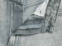 Широкие джинсы с поясом, Серый