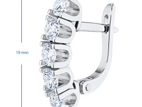 Серьги из белого золота с бриллиантами э0901сг03185000