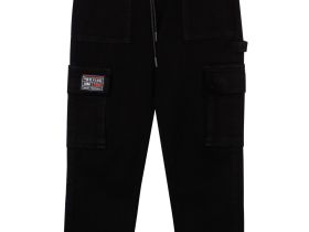 Брюки текстильные джинсовые утепленные с начесом для мальчиков