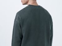 Свитшот с эффектом стирки, Зеленый