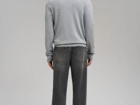 Джемпер-поло полуприлегающего кроя с шерстью