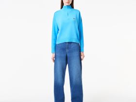 Женский свитер Lacoste свободного кроя на молнии