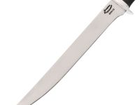 Филейный нож Нерпа, сталь 65Х13, гибкое лезвие, рукоять кожа