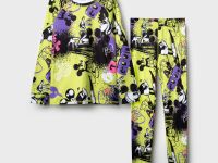 Термокомплект трикот. для девочек: фуфайка (футболка) с длин. рук, брюки для эпизод. использования